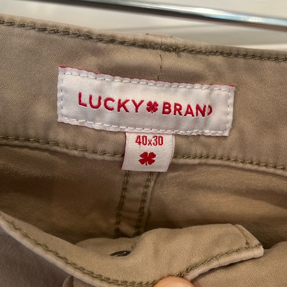 Lucky Brand Athletic Straight Jeans 40X30 khaki - Picture 2 of 4